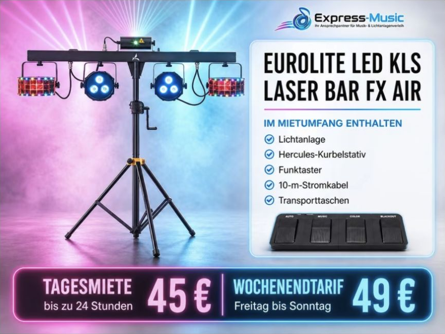 Party-Lichtanlage mit Laser & optionalem Nebel mieten – Hamm – 2