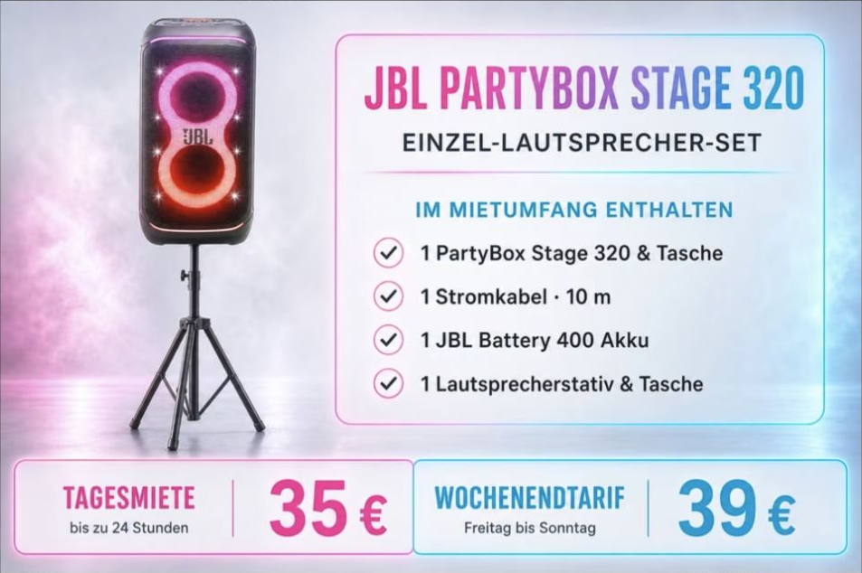 JBL PartyBox 320 mieten – einzeln oder als Duo-Set in Hamm – Thumbnail 8