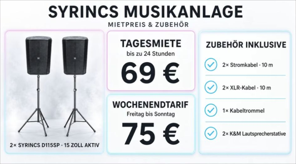 Musikanlage mieten – Syrincs & Electro-Voice PA in Hamm – Thumbnail 6