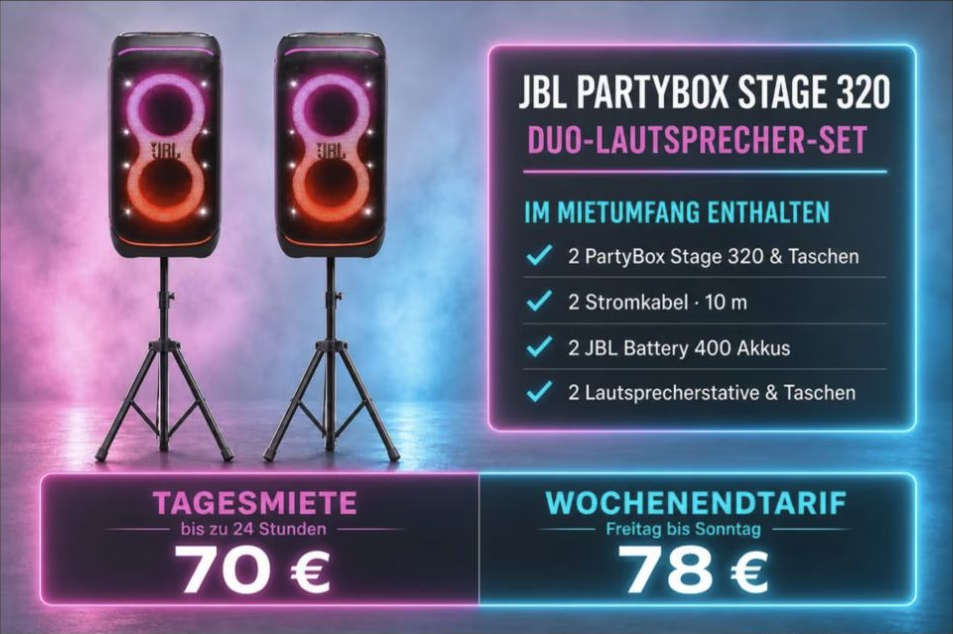 JBL PartyBox 320 mieten – einzeln oder als Duo-Set in Hamm – Thumbnail 7
