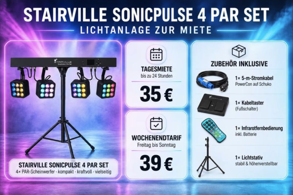 Party-Lichtanlage mit Laser & optionalem Nebel mieten – Hamm – 4