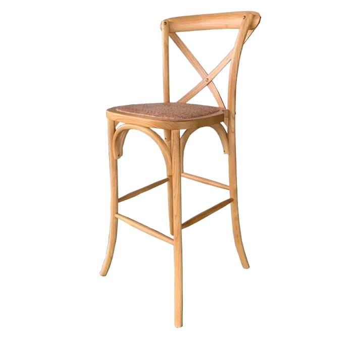 Barhocker Crossback braun mieten