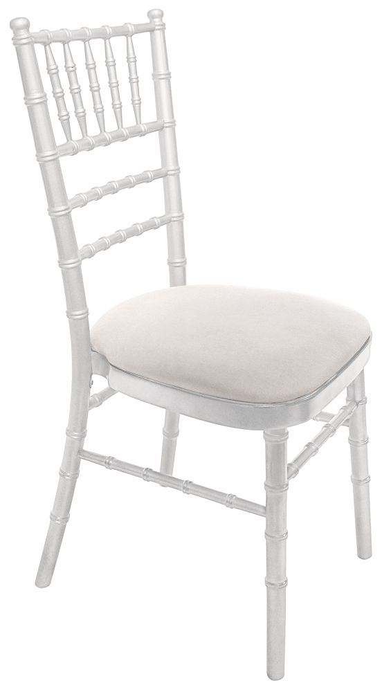 Stuhl Chiavari mit weißem Sitzkissen mieten – 2