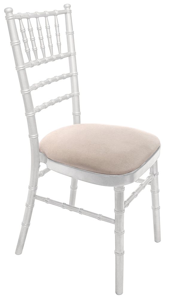 Stuhl Chiavari mit weißem Sitzkissen mieten – 4
