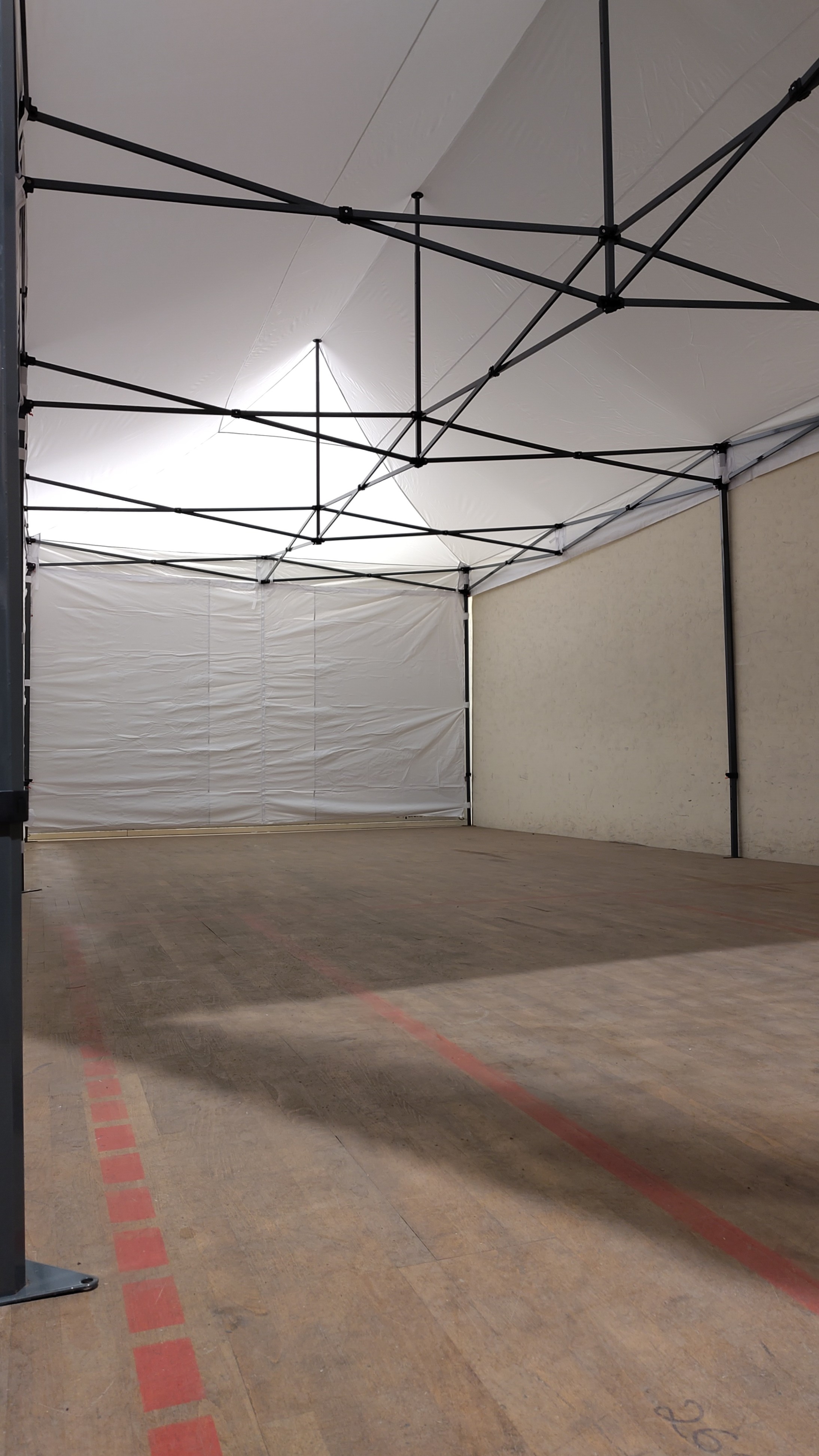 Faltzelt, weiß, 4x8m inkl. Panorama- und geschlossenen Seitenwänden – Thumbnail 6