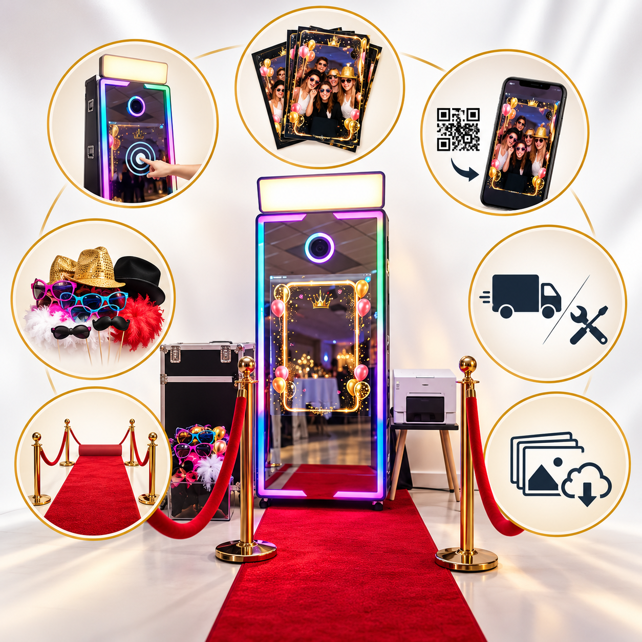 Fotospiegel mieten – Magic Mirror Fotobox mit Sofortdruck & Digital