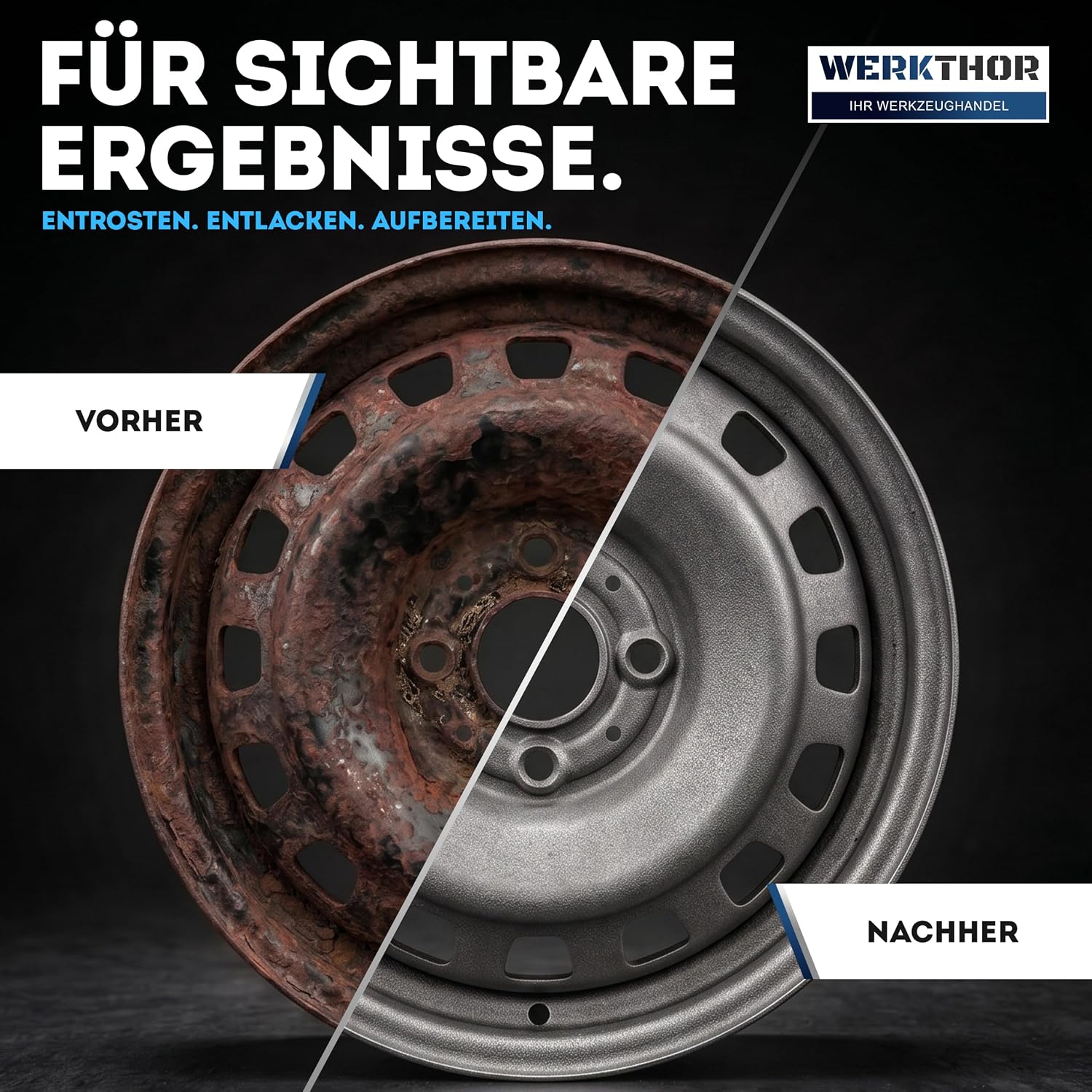Sandstrahlgerät 75 L mobil Sandstrahler für Holz & Metall  inkl. Luftkompressor 8 – 10 bar Sandstrahlen – Thumbnail 8
