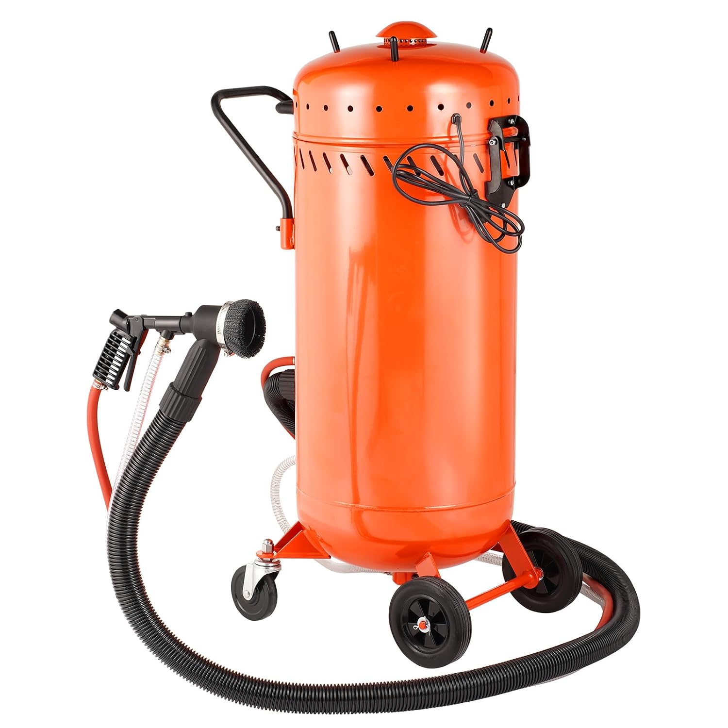 Vakuum-Sandstrahlgerät 106 L staubfreier Sandstrahler mit eingebautem 1200 W Vakuumsystem 60-110 PSI Hochleistungs-Strahlgerät inkl. Kompressor 8 – 10 bar – Thumbnail 8