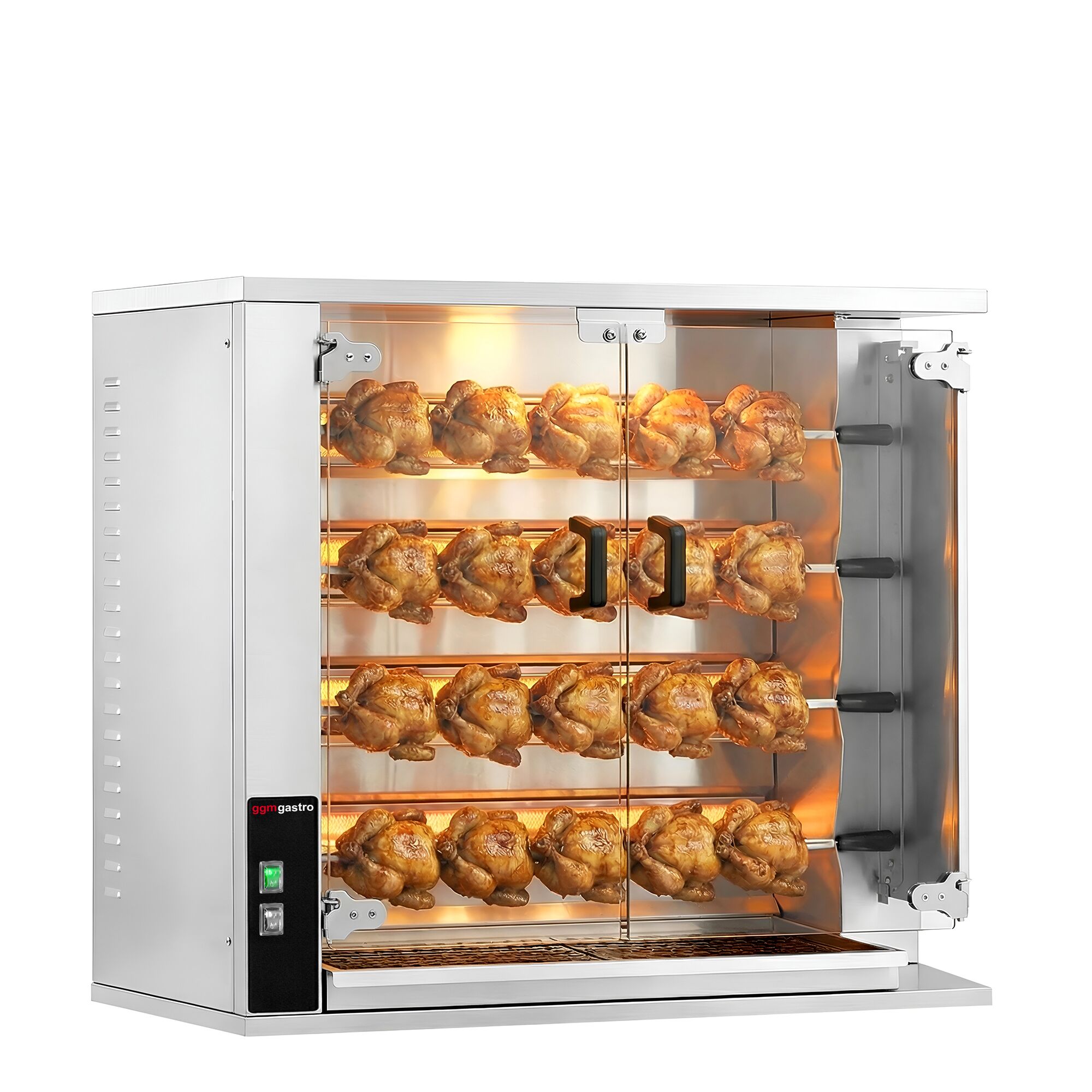 Gas Hähnchengrill 18,8 kW 4 Spieße bis zu 20 Hähnchen