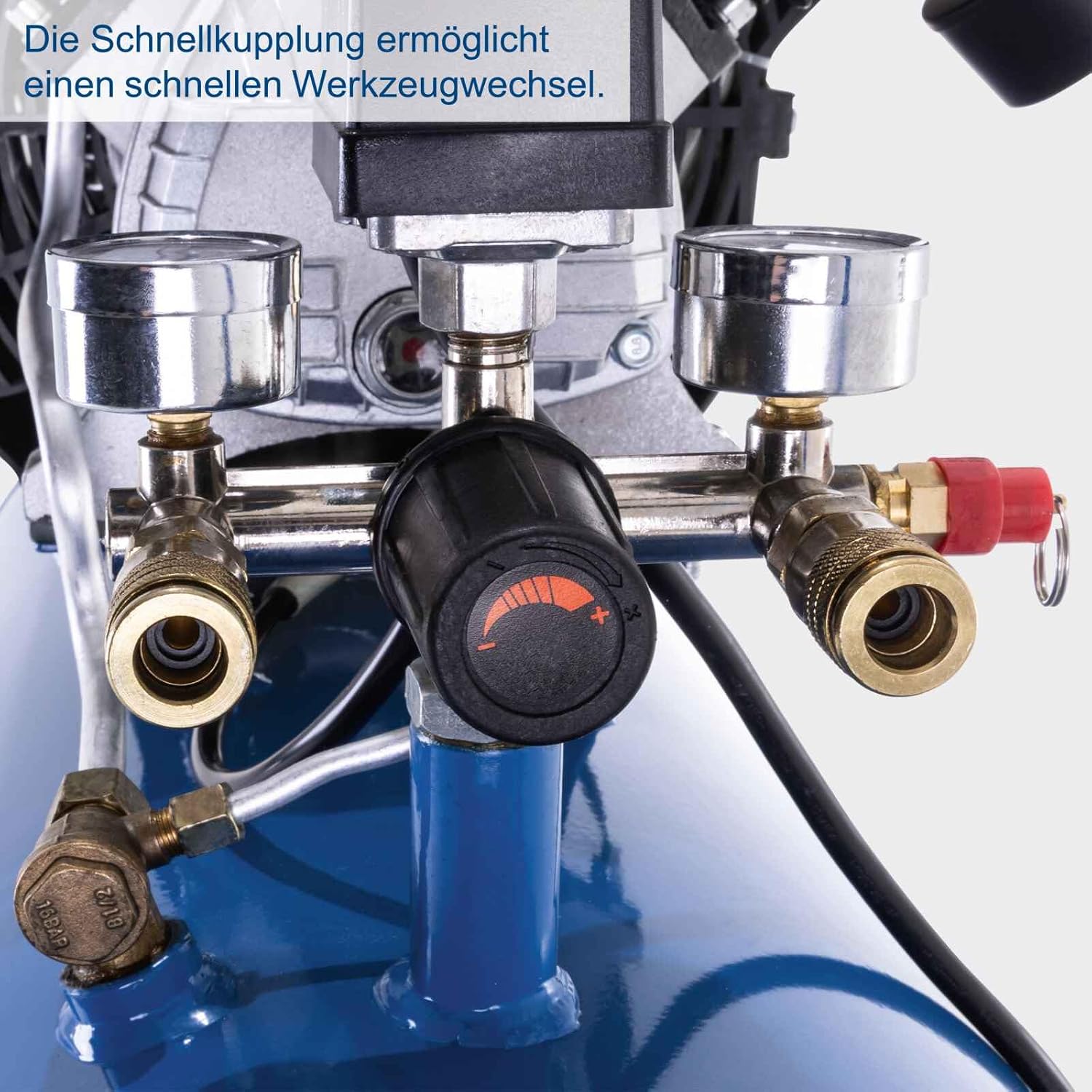 Druckluft Kompressor 2200 Watt ölgeschmiert 100 L Kessel 10 Bar Ansaugleistung 412 L/min. 3 PS – Thumbnail 8