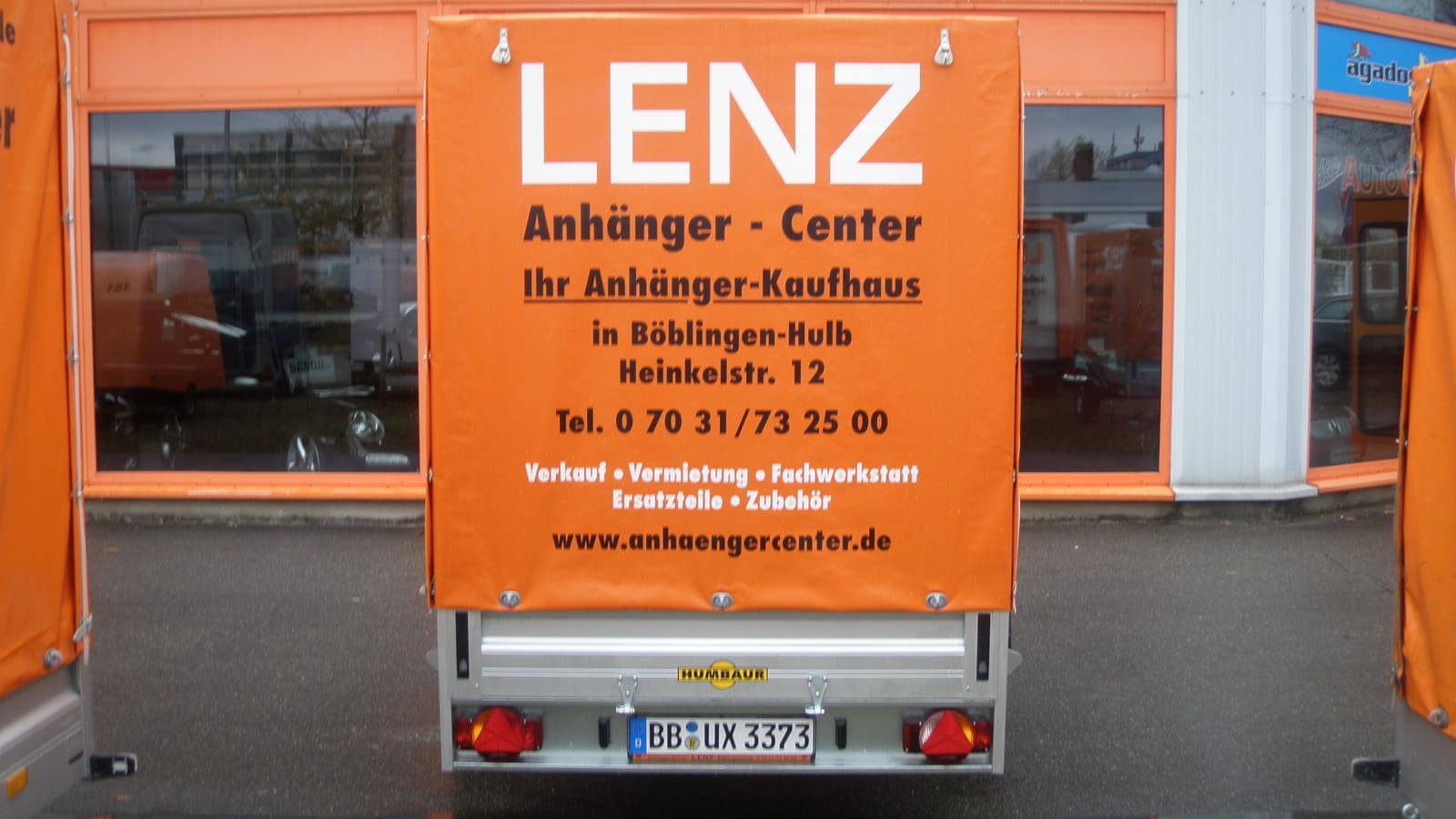 Anhänger, Ladefläche 3,00 x 1,50 x 1,80 m, gebremst mit Plane und Spriegel – 3