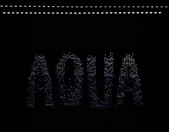 Watergraphic, schreibende Wasserwand