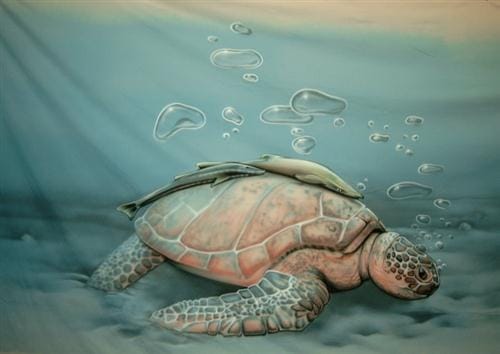 Schildkröte Unterwasser Bühnenbild , Maritime Dekoration , Unterwasser Dekoration