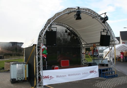Runddachbühne 5m x 4m