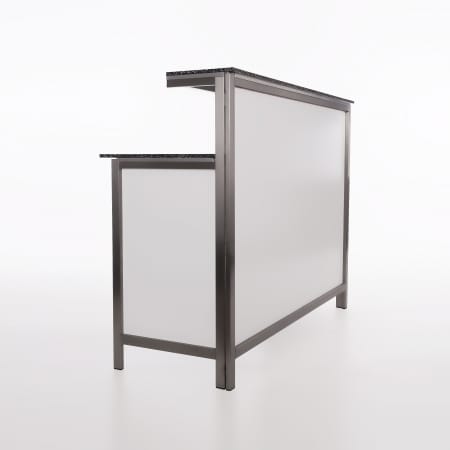 Mobile Edelstahl-Cocktailbar mieten – Exklusive Event-Bar (150 cm) mit edler Optik – 3