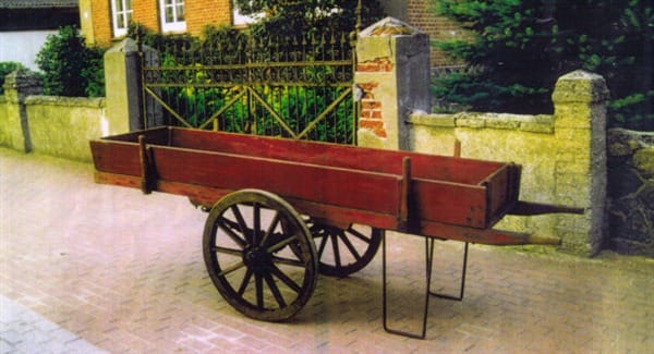 Gemüse Handkarren, alter Handkarren, Transportkarren