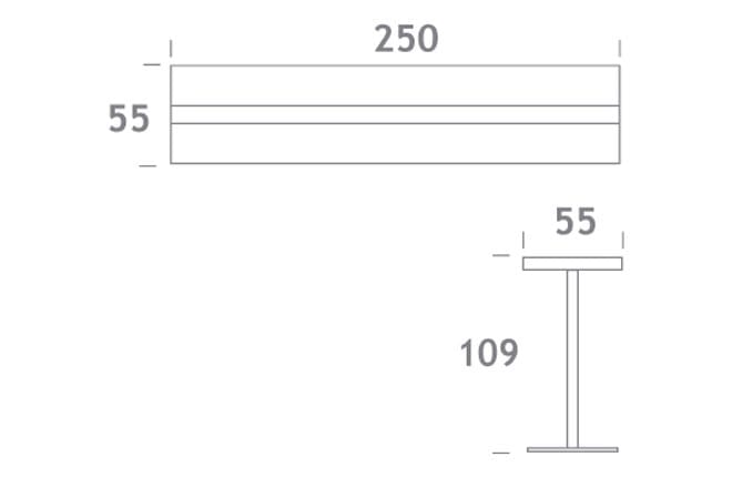 Stehtisch RGB-LED lang ArtNr. 8895 – 3