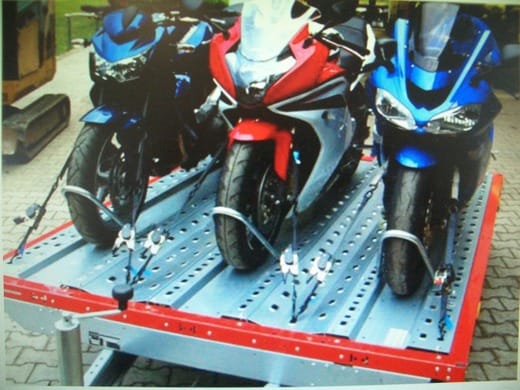  Motorradanhänger, Transporter für 3 Motorräder , M 100km/h HI-CM 37,38,39