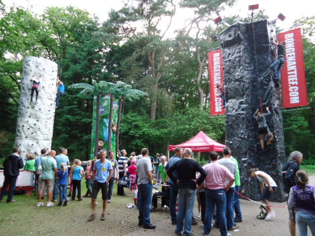 Promotions mit unsere mobilen Kletterwände von Rongen Aktief - wann und wo Sie das Wollen