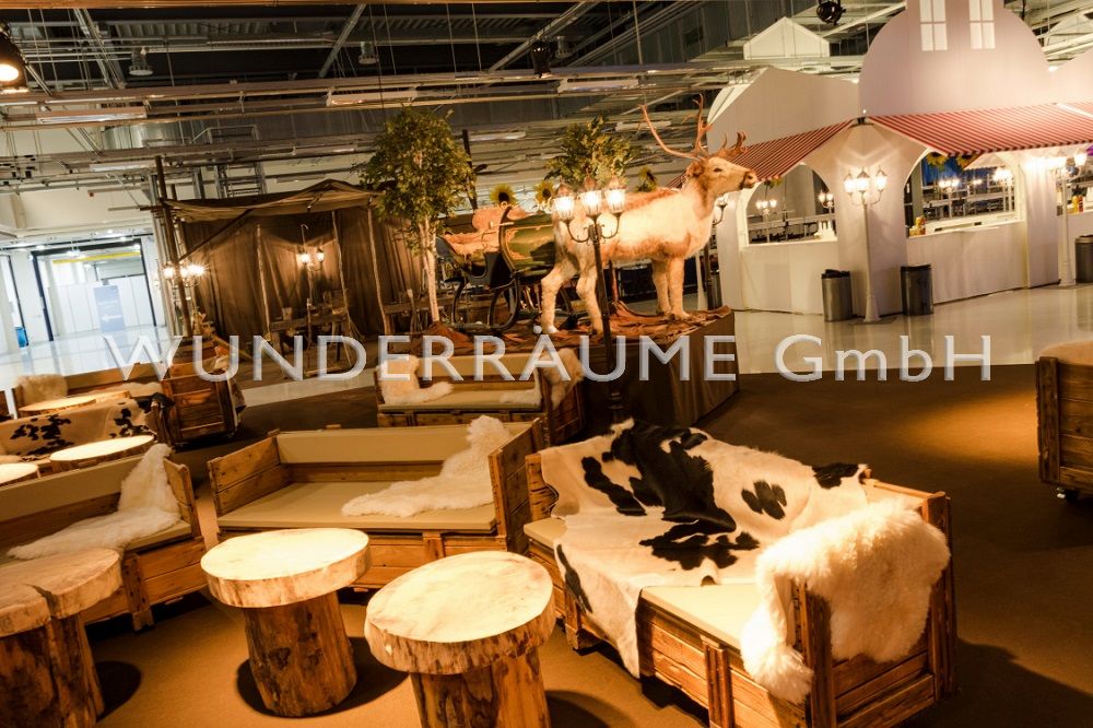 Loungetisch rustikal, mit Baumscheibe – 2