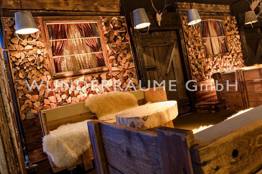 Loungetisch rustikal, mit Baumscheibe – 4