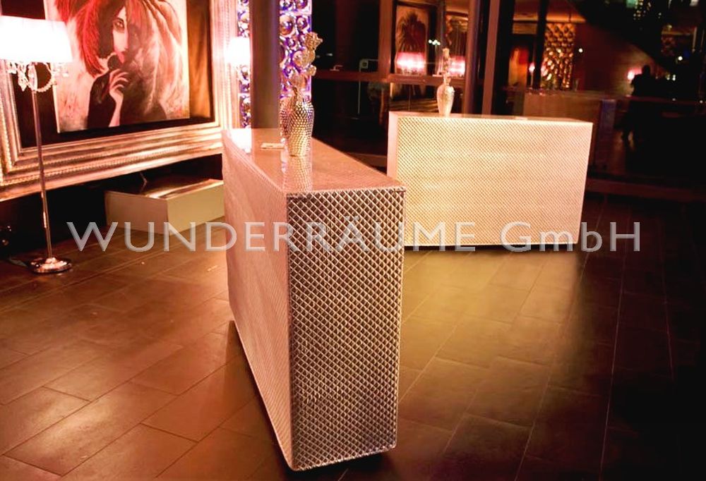 Stehtisch Glamour in silber und gold – 4