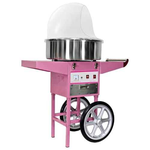 Nostalgische Zuckerwattemaschine mieten – Inklusive Wagen & Schutzhaube