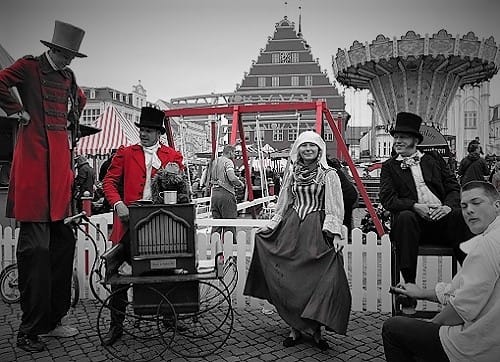 Marktleben 1900 , Jahrmarkt , Animationen