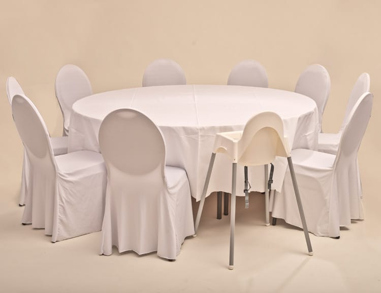 Set Bankett Optimal 1x Stuhl mit Husse optimal weiß – 5