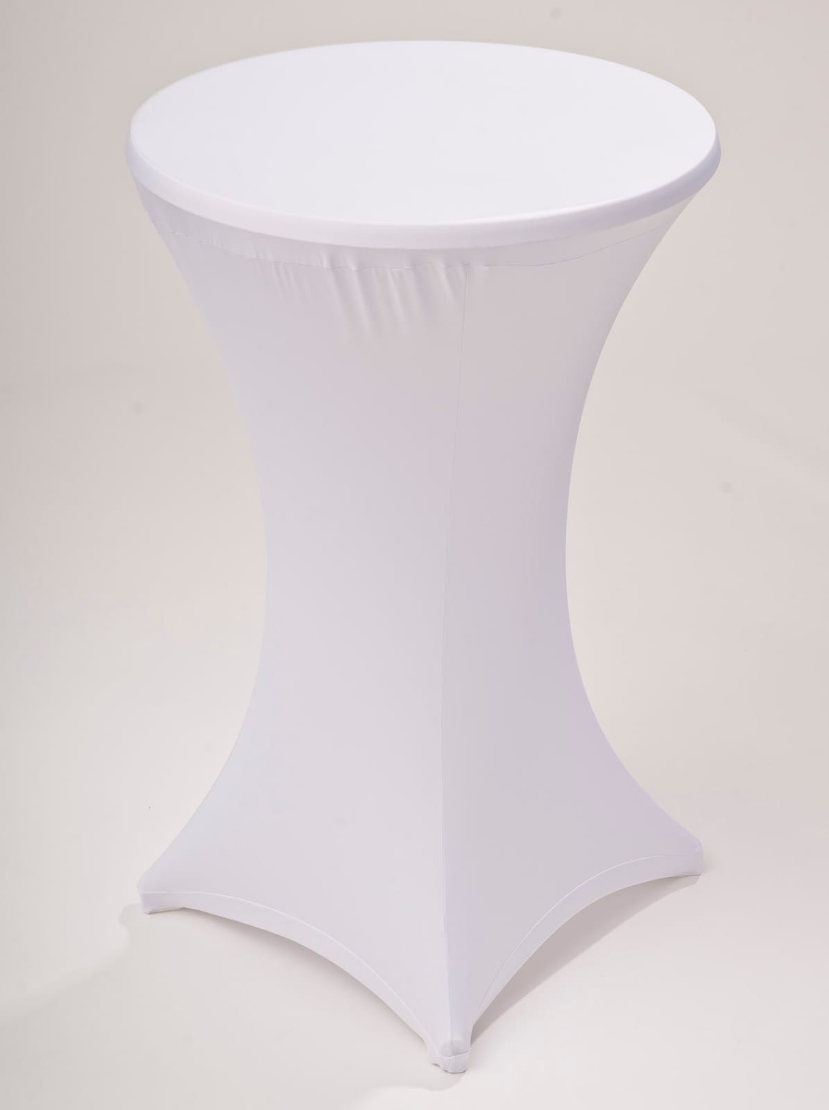 Set Stehtisch inkl. Stretchhusse weiss 4 Fußsystem klappbar 70cm Bistrotisch – 3