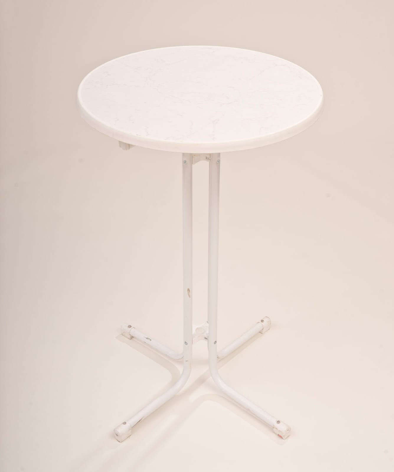 Set Stehtisch inkl. Stretchhusse weiss 4 Fußsystem klappbar 70cm Bistrotisch – 2
