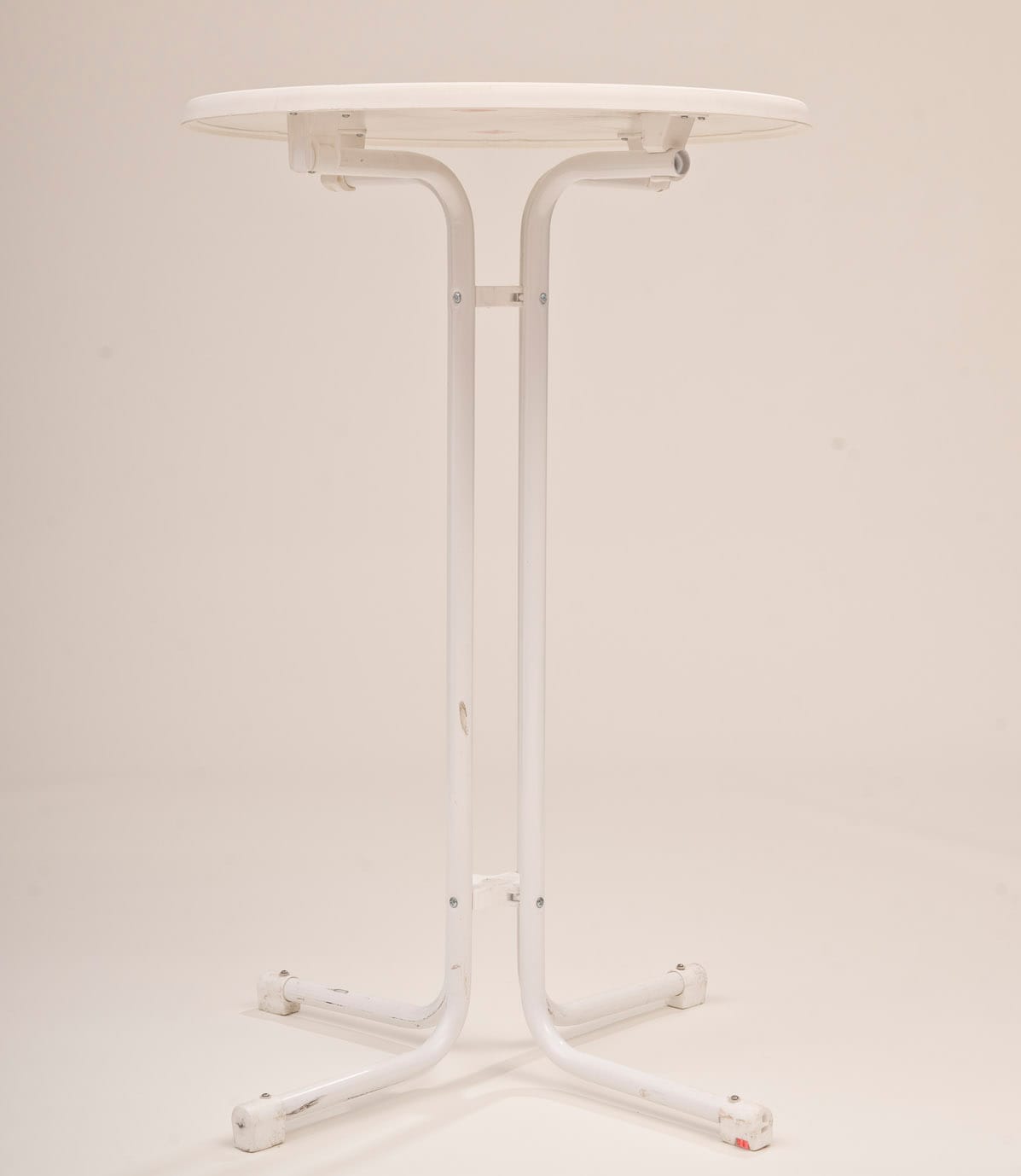 Set Stehtisch inkl. Stretchhusse weiss 4 Fußsystem klappbar 70cm Bistrotisch – 5