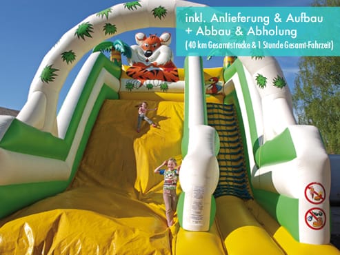 Riesenrutsche - 8 x 12 m - 8 m hoch! (inkl. Anlieferung u. Aufbau + Abbau u. Abholung im Umkreis)