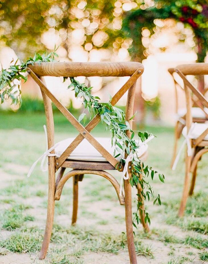 Crossback Stuhl Braun mieten, Tiffany Chiavari Holz Stühle Vintage, 