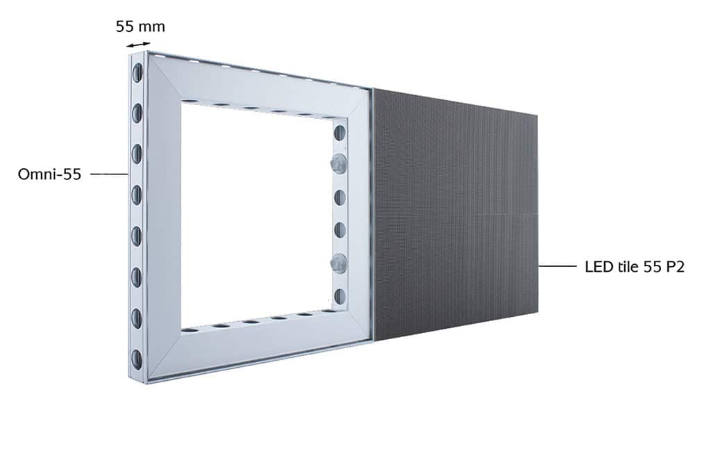 Aluvision LED Tile Hi-LED 55, 496x496mm, 2,5mm Pixelabstand – 2
