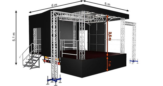 Mobile Bühne 30m² - Multistage für Stadtfest, Events, Festivals & Konzert					 – Thumbnail 7