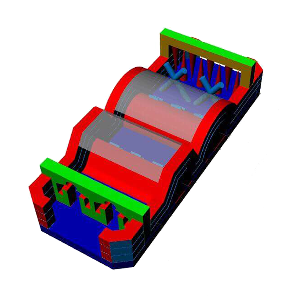 Hindernisbahn Modular bis 80m / Springburg / Kletterburg / Wettlauf / Hüpfburg – 4