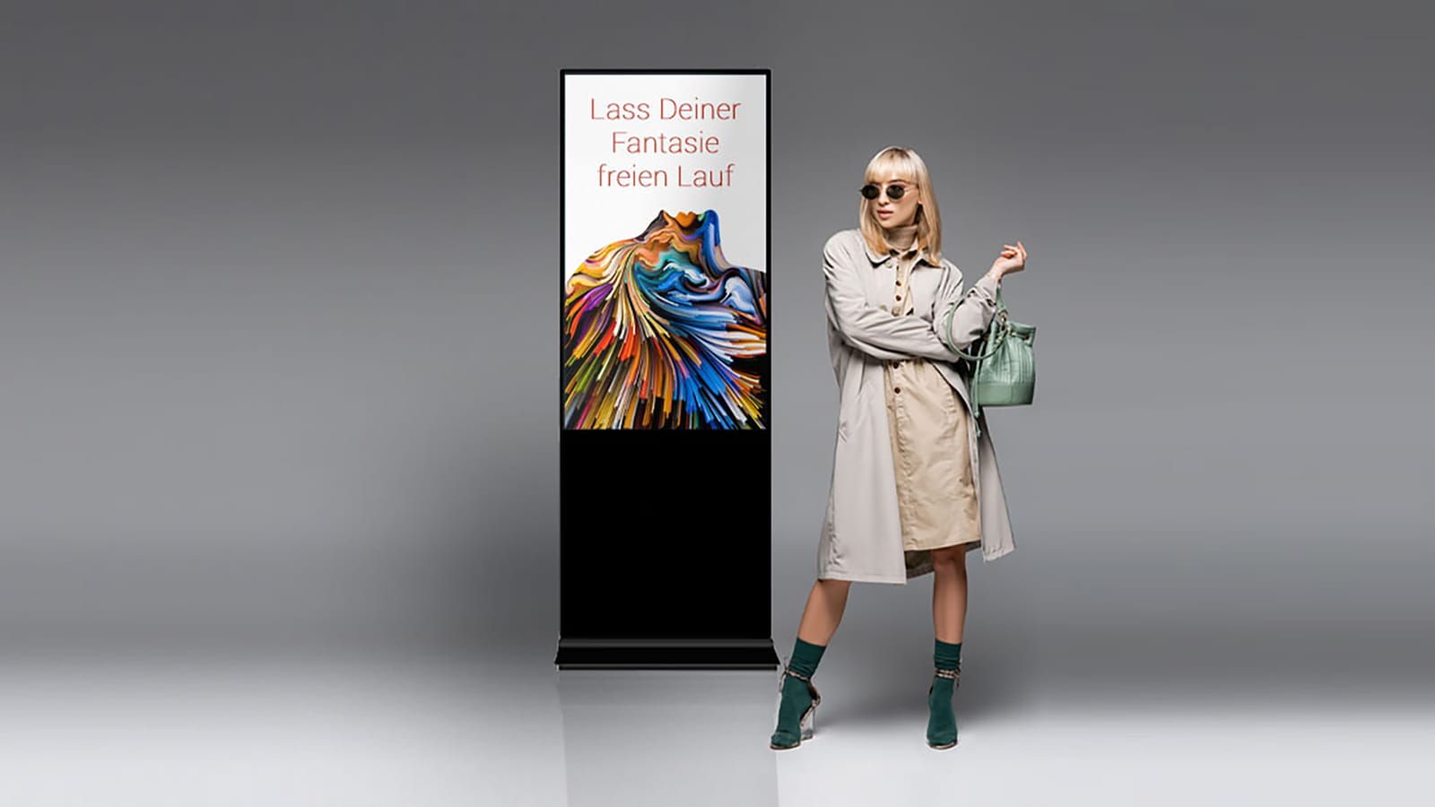 Original TOUCHwall 65"Zoll Blickmagnet wie "RIESIGE SMARTPHONES" Digital Signage TOUCHscreen