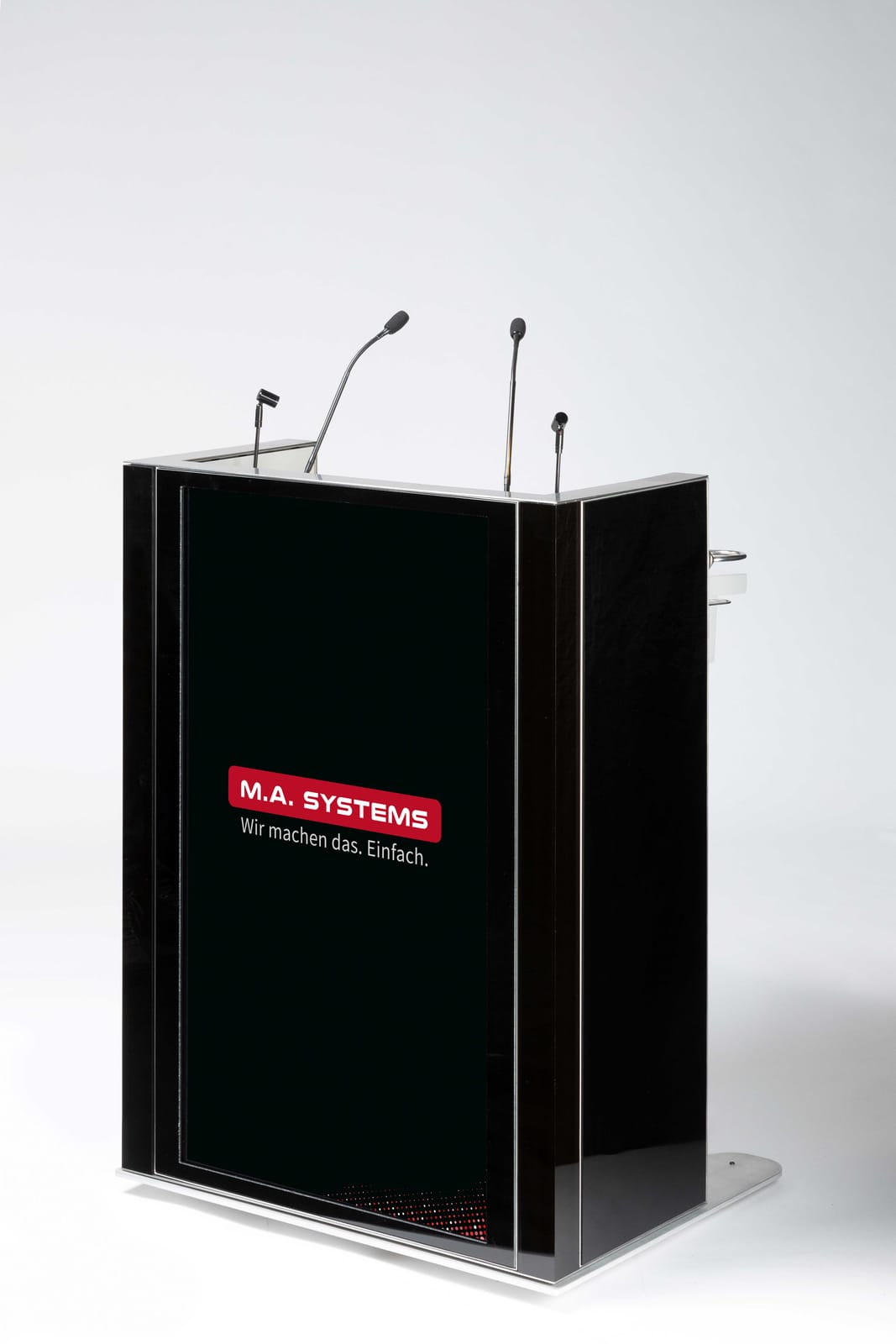 "The One" Rednerpult mit Bildschirm, höhenverstellbar, wechselbare Optik – 3