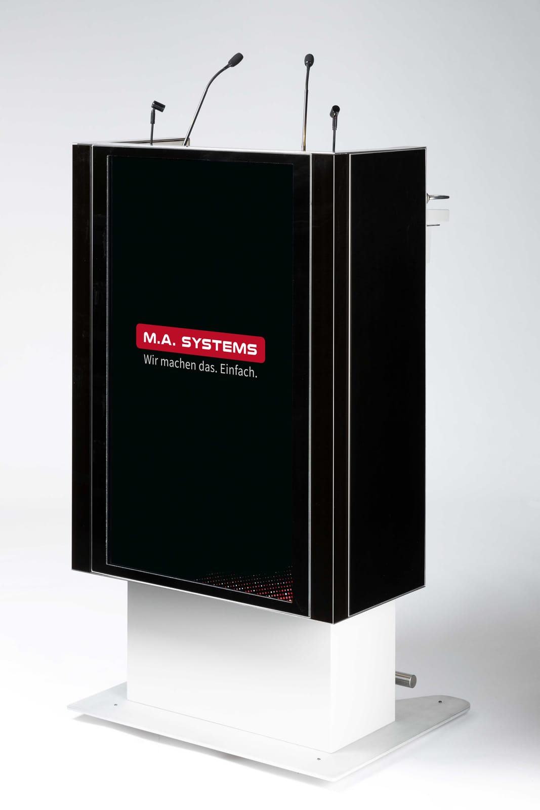 "The One" Rednerpult mit Bildschirm, höhenverstellbar, wechselbare Optik – 4
