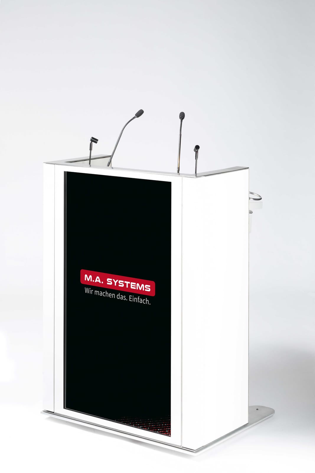 "The One" Rednerpult mit Bildschirm, höhenverstellbar, wechselbare Optik – 5