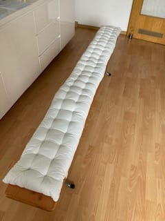 Bierbankauflagen, Sitzpolster in weiß zu vermieten