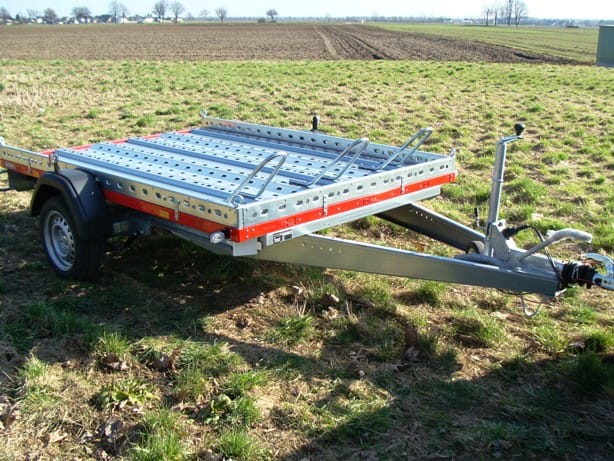 Motorradanhänger 1300 kg gebremsten 1 bis 2 Motorräder 100 km/h 2510 x 1530 x 100  Nutzlast 950 kg – Thumbnail 7