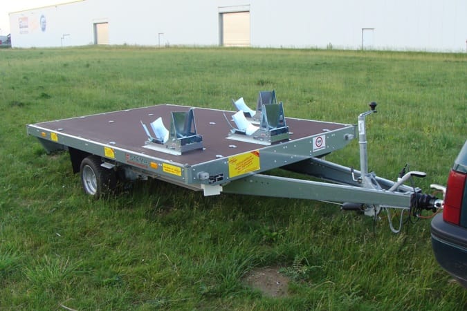 3er Motorradanhänger 1500 kg gebremst bis 3 Motorräder 100 km/h 3010 x 1890 mm mit 2 Seiten Reling – 2