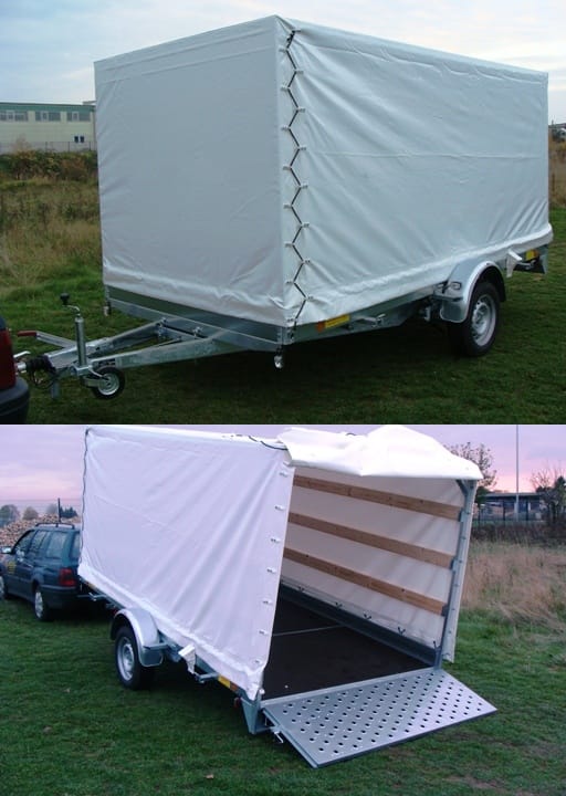 Kippbarer geschlossener 2er/3er Motorradanhänger Wippen 1500 kg gebremst 100km/h 3650x1850x1600 mm