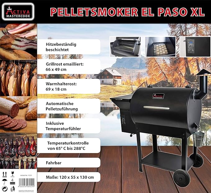SMOKER Grill groß Grillrost 660 x 490 mm mit Deckel + Warmhalterost Pelletgrill BBQ – 2
