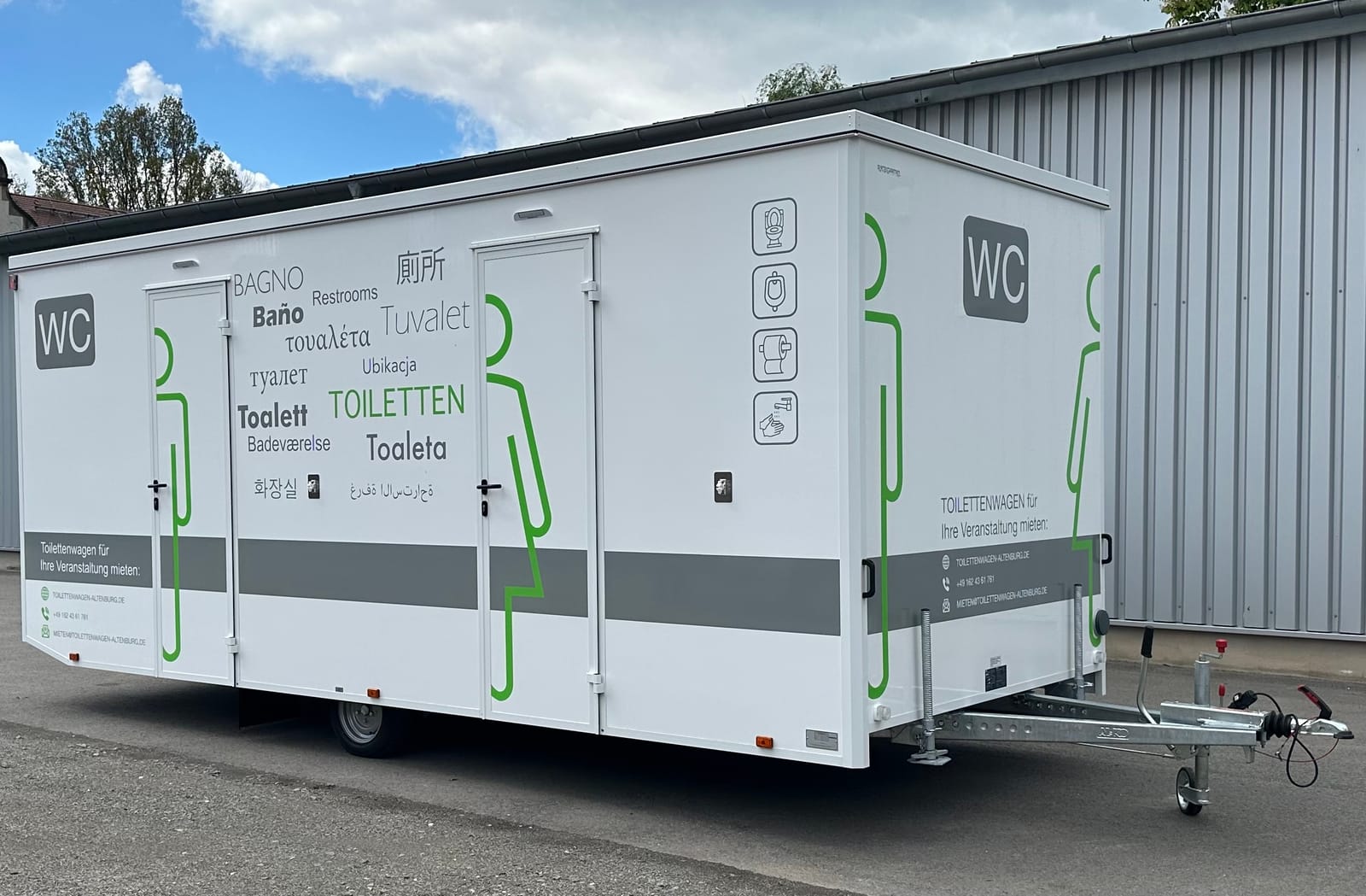 Toilettenwagen, Miet WC, Event WC, Klowagen, Sanitär Anhänger, Partyklo – 2