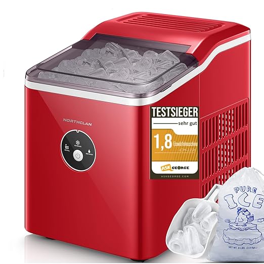Eiswürfelmaschine 14 kg Eiswürfel in 6-8 Minuten geräuscharmer Betrieb 120 W Ice Maker
