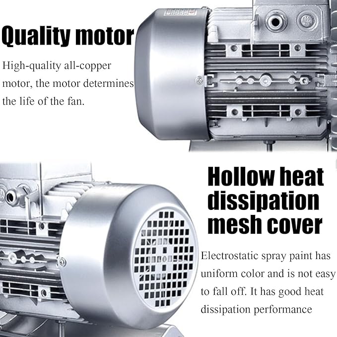 Seitenkanalkompressor Whirlpool-Gebläse einphasiges Hochdruck-Wirbelringgebläse – 4