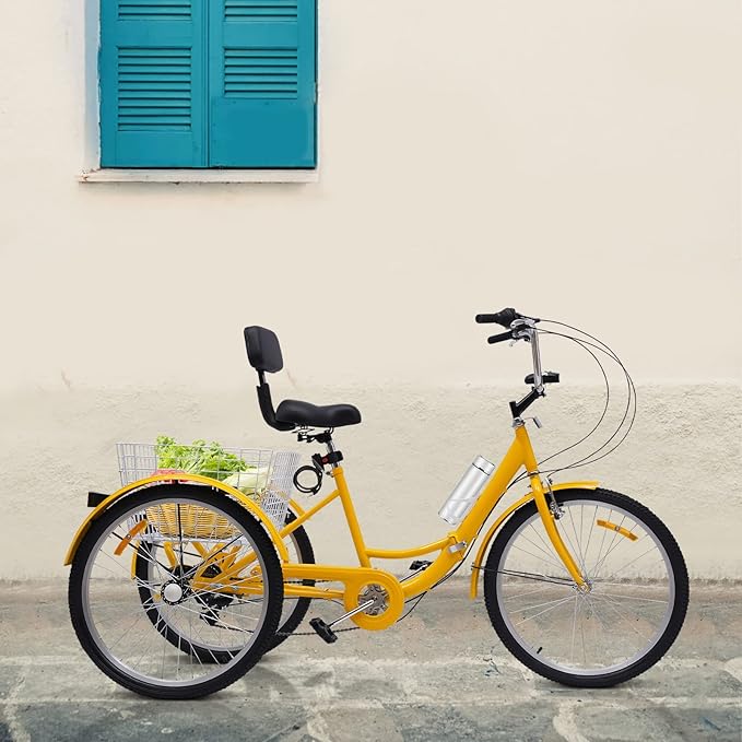 Dreirad Lastenrad Seniorenrad Erwachsenendreirad Faltbike Campingbike 24 Zoll für Erwachsene faltbar – 2